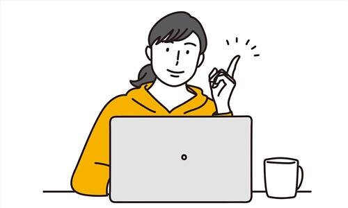 ひらめいた女性